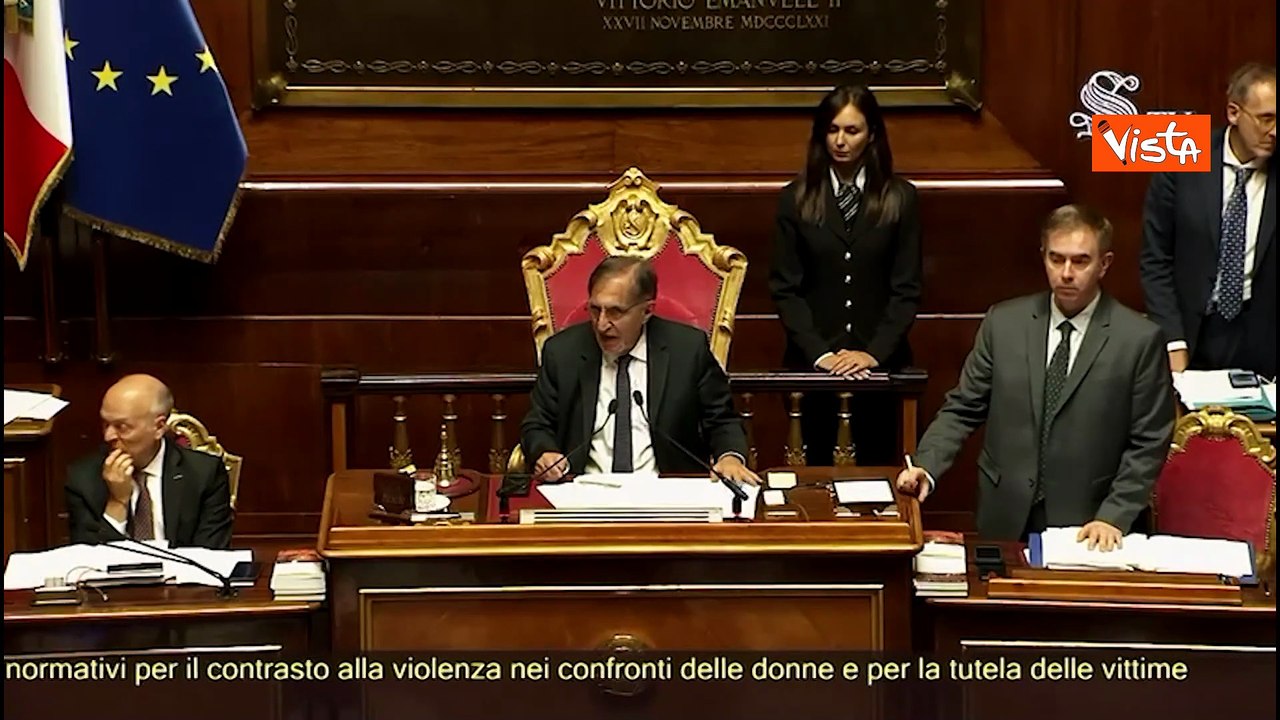 Gli auguri di La Russa in Aula al Presidente Mattarella per il suo compleanno