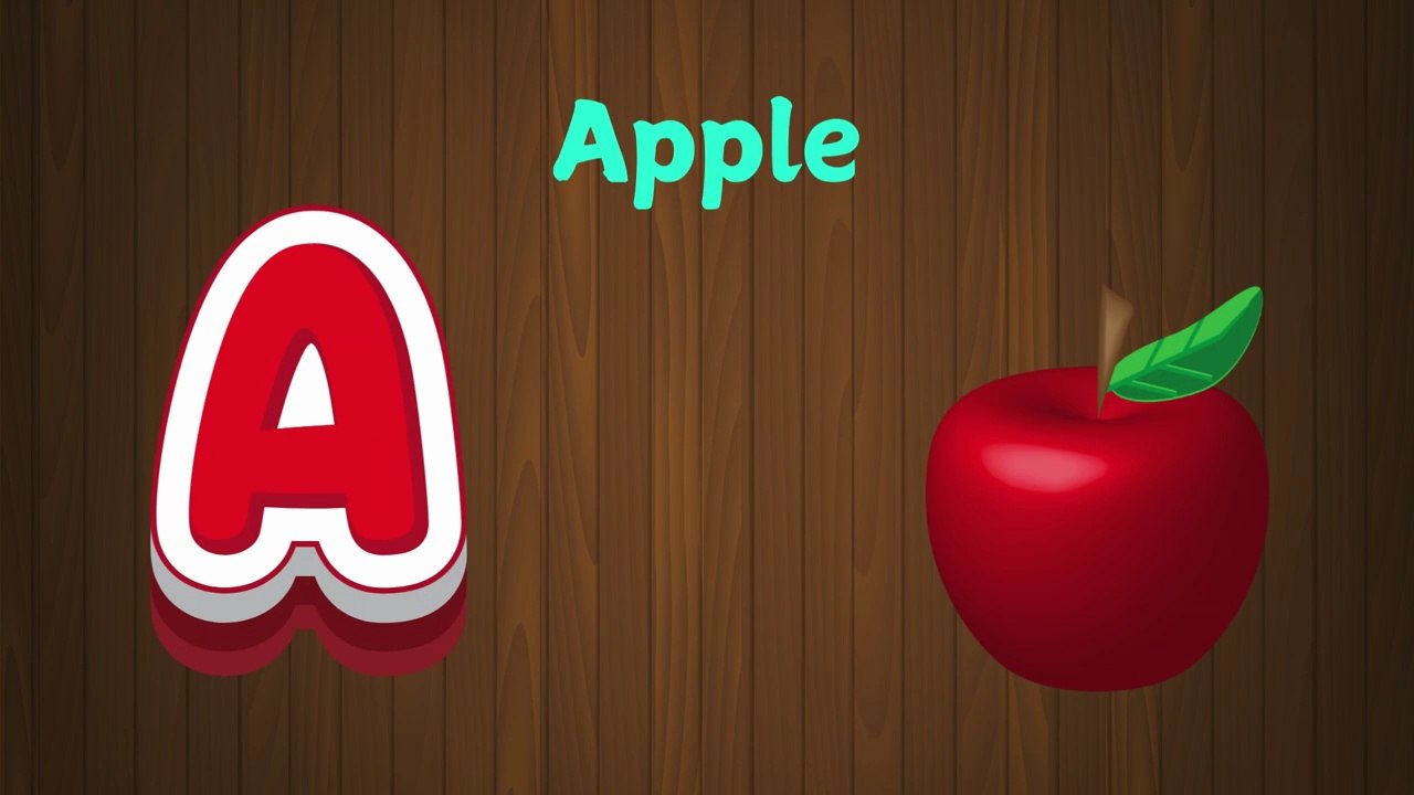 A to Z Alphabet Song for Kids _ A for Apple 🍎 _ ABC Phonics with Two Words