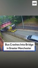Bus Crashes Into Bridge in Greater Manchester