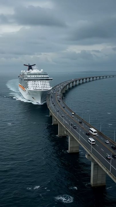 Cruise horrible collision with oceanic bridge. #cruise #northsea #ocean #ship #waves #fyp