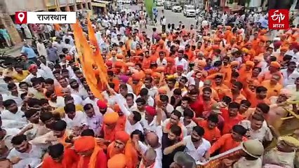 महंत प्रतापपुरी के खिलाफ अमर्यादित टिप्पणी पर संत समाज भड़का, बाड़मेर में निकाली रैली