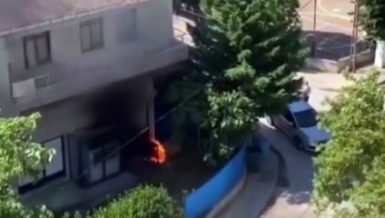 Jeneratör bir anda alev aldı