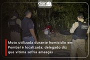 Moto utilizada durante homicídio em Pombal é localizada; delegado diz que vítima sofria ameaças