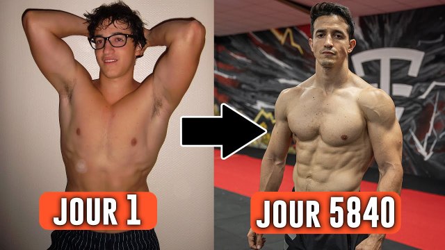 Je fais 1h de musculation par jour pendant 5840 jours, et voici le résultat