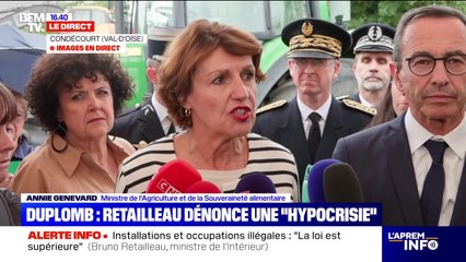 Loi Duplomb: "beaucoup ignorent la réalité de ce qu'il y a dans ce texte" déclare Annie Genevard, ministre de l'Agriculture