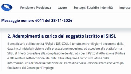 ACCESSO SIISL: Problemi con NASPI e DIS-COLL? Ecco i chiarimenti INPS sui PAGAMENTI