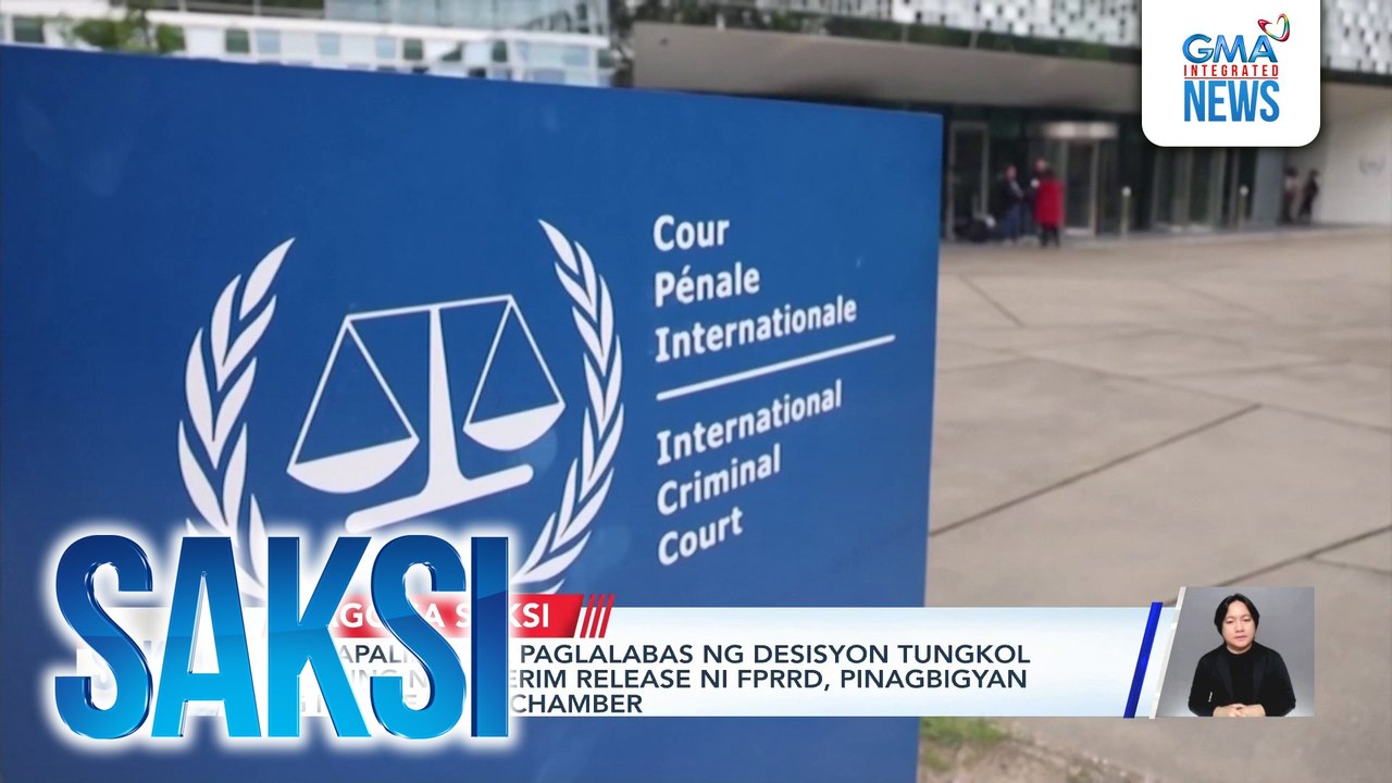 Pagpapaliban sa paglalabas ng desisyon tungkol sa hiling na interim release ni FPRRD, pinagbigyan ng ICC Pre-Trial Chamber | Saksi