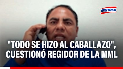 Tren Lima-Chosica no operaría en el 2025: "Todo se hizo al caballazo", cuestionó regidor de la MML