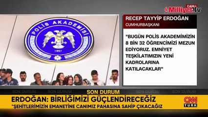 Erdoğan: Kimse polise ve yargı mensuplarına iftira atamaz, buna izin vermeyiz