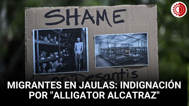 Migrantes encerrados en jaulas: la indignante realidad del Alligator Alcatraz