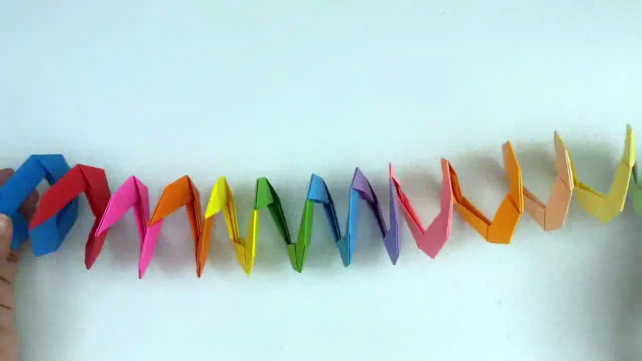 How to Make PAPER SLINKY for Kids - Origami