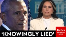 Tulsi Gabbard Joins White House Press Briefing After Bombshell Accusation Against Obama