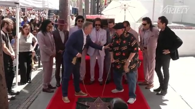 Los Bukis star reveal on the Hollywood Walk of Fame
