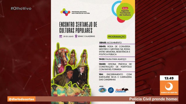 Encontro de Culturas Populares em Cajazeiras promove oficina de portfólio para artistas da região