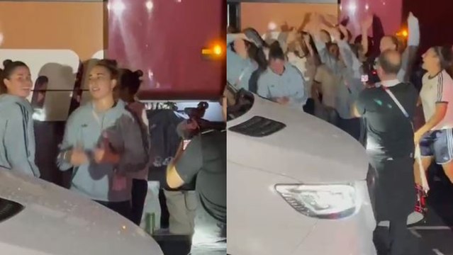 La celebración de España después de pasar a la final de la Eurocopa