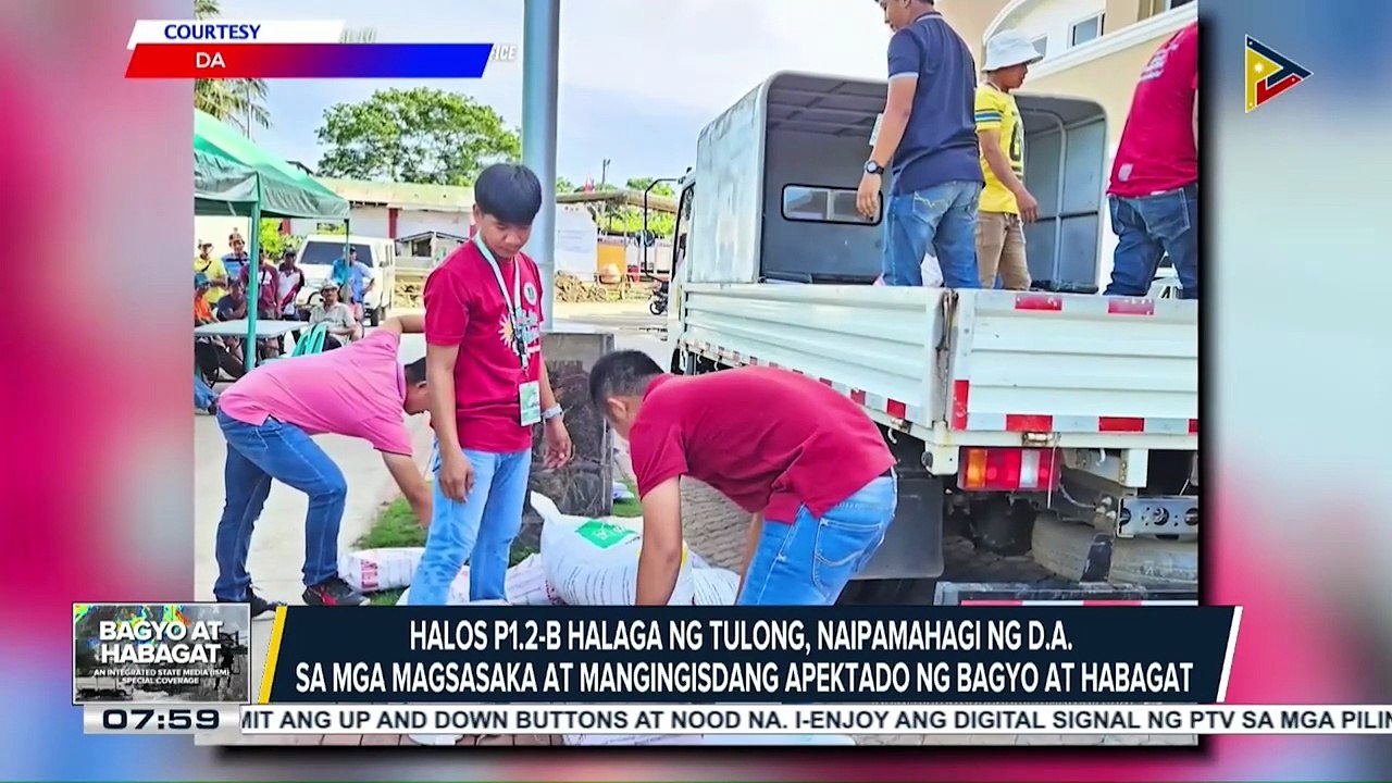 Halos P1.2 bilyong halaga ng tulong, naipamahagi ng D.A. sa mga magsasaka at mangingisdang apektado ng bagyo at habagat