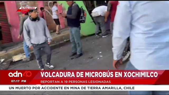 🚨¡Última Hora! Volcadura de microbús en Xochimilco deja 19 personas heridas