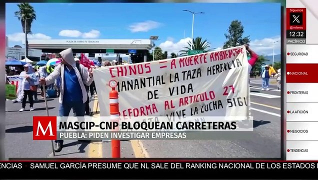 MASCIP-CNP bloquea vialidades en Puebla y exige investigar desvío de lluvias por empresas