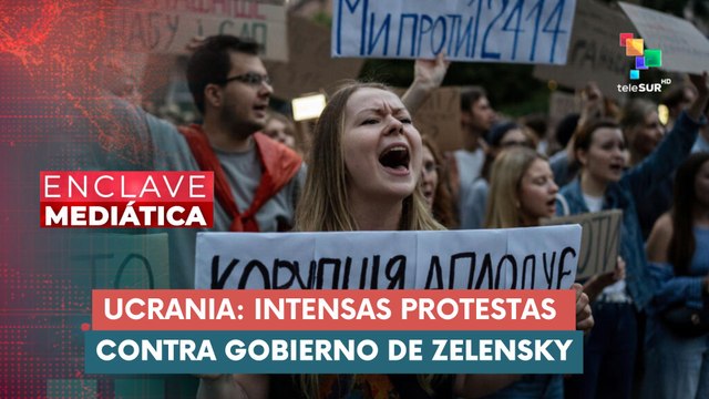 Protestas masivas en Ucrania exigen a Volodímir Zelensky que vete controvertida ley ENCLAVE MEDIÁTICA 23-07-2025