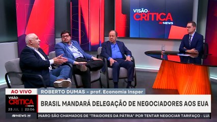 DELEGAÇÃO BRASILEIRA VAI ATÉ OS EUA NEGOCIAR TARIFAÇO | VISÃO CRÍTICA - 23/07/2025