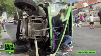 17 pasajeros heridos por la volcadura de un autobús en Xochimilco | Nacho Lozano