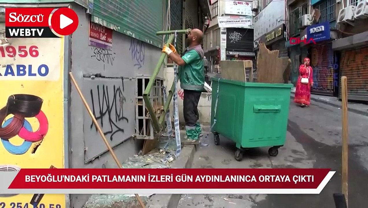 Beyoğlu'ndaki patlamanın izleri gün aydınlanınca ortaya çıktı