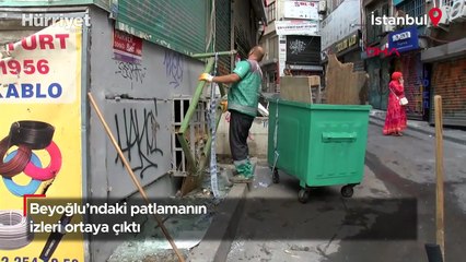 Beyoğlu'ndaki patlamanın izleri gün aydınlanınca ortaya çıktı