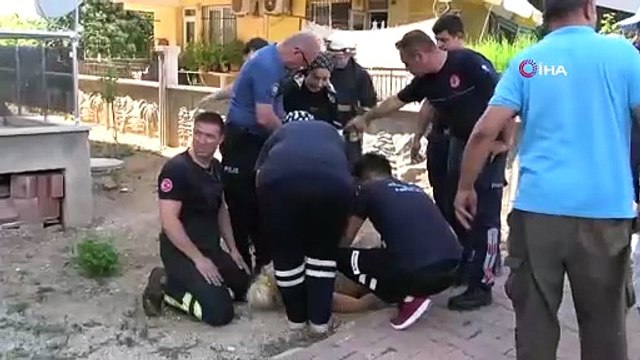 Yanan evini gören kadın baygınlık geçirip sinir krizine girdi, kedisi oksijen maskesiyle kurtarıldı