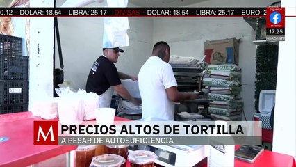 A pesar de autosuficiencia de maíz blanco en el país, los precios de la tortilla se mantienen altos