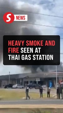 Heavy smoke and fire seen at Thailand petrol station amid escalating border clash with Cambodia