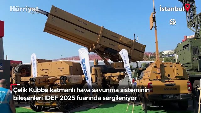 Çelik Kubbe katmanlı hava savunma sisteminin bileşenleri IDEF 2025 fuarında sergileniyor