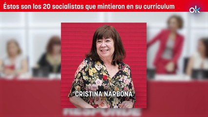 Éstos son los 20 socialistas que mintieron en su currículum y no han dimitido como Noelia Núñez