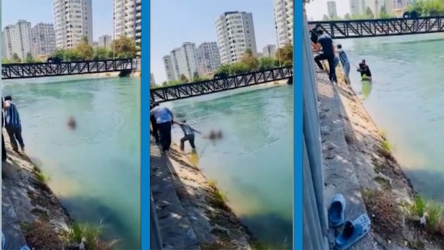Adana'da sulama kanalında akıntıya kapılan çocuğu inşaat işçisi kurtardı