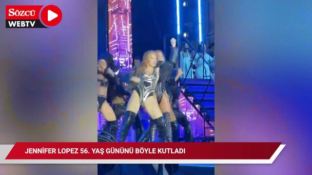 Antalya'da sahneye çıkan Jennifer Lopez 56. yaş gününü böyle kutladı