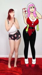 MITSURI NAVIDEÑA 2D VS 3D ❤️🎄 #COSPLAY