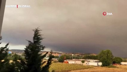 Yangın külleri ile kaplanan Bursa havadan görüntülendi