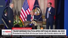 Trump afirma ter aplicado tarifa de 50% a países com “relações ruins”