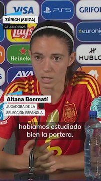 AITANA BONMATÍ: Habíamos estudiado a la portera, sabíamos que deja libre el primer palo