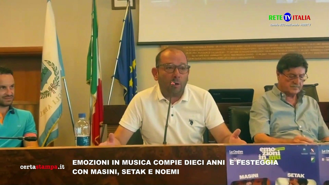 EMOZIONI IN MUSICA COMPIE DIECI ANNI  E FESTEGGIA CON MASINI, SETAK E NOEMI