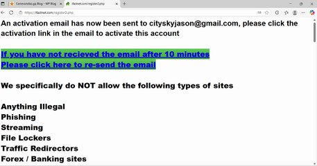 啟動網站的電子郵件