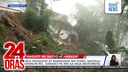 Mga pagguho at bumagsak na puno, naitala; Kennon Rd., sarado pa rin sa mga motorista | 24 Oras