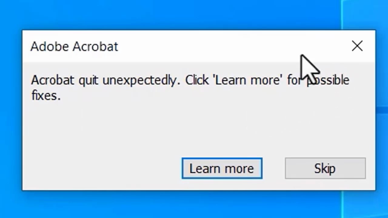 Fix Adobe Acrobat "Quit Unexpectedly – Click Learn More for Possible Fixes" Error on Windows 10/11 | Easy Tutorial ✔️