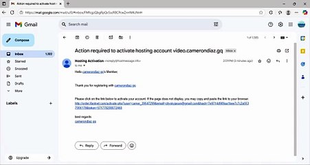 檢查電子郵件來啟動網站