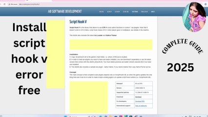 🎮 How to Install Script Hook V in GTA 5 Enhanced (Error-Free Full Guide 2025) | From Download to Working Setup 🔧