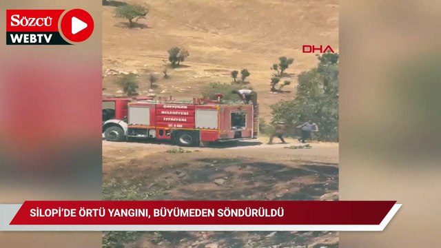 Silopi’de örtü yangını, büyümeden söndürüldü