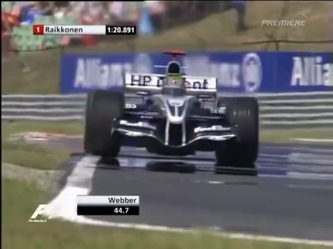 F1 – Mark Webber (Williams BMW V10) lap in qualifying – Hungary 2005