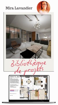 Aménagement de salon salle à manger cuisine ouverte de 60m2