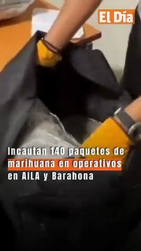 Incautan 140 paquetes de marihuana en operativos en AILA y Barahona