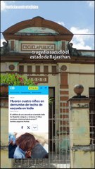 Tragedia en la escuela: mu€ren cuatro niños tras derrumbe en la India