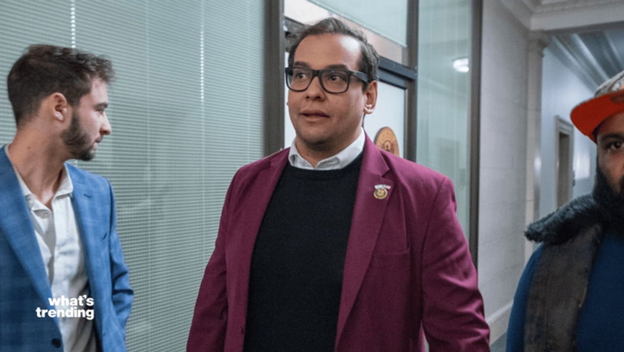 George Santos Jokes on His Way to Prison for Fr...
